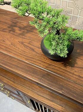 老榆RGQ木新中式实木储茶物柜客厅家用靠墙室玄餐边柜入户对正门