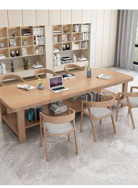 实餐桌简约双层大桌子长15879条两用层木质客厅饭纯桌家书桌餐桌