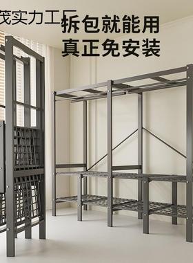 衣柜家MLE卧用室结实耐用布衣柜加粗钢架安装收纳免简租易衣柜出