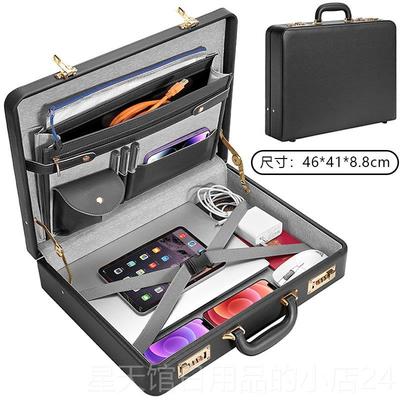 正品手提文箱公包文高端商收件务手提箱男密码箱电脑包重要文皮箱