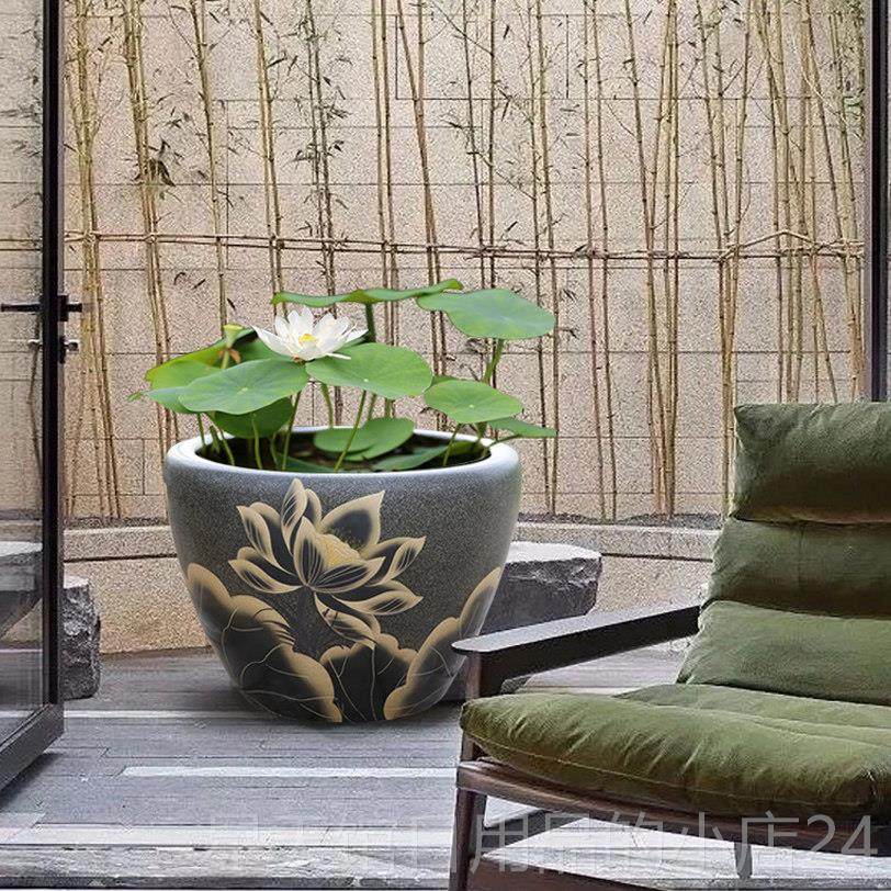 正品景镇陶瓷花盆盆睡莲缸碗莲荷德花盆铁树盆特台大号庭院阳鱼缸,鲜花速递/花卉仿真/绿植园艺,花盆,淘宝优惠券,粉丝福利购,淘宝优惠卷