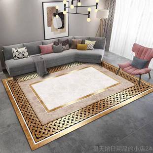 正品土黄色室地毯定制客厅轻寸奢裁防滑金色地垫大尺卧金黄色可剪