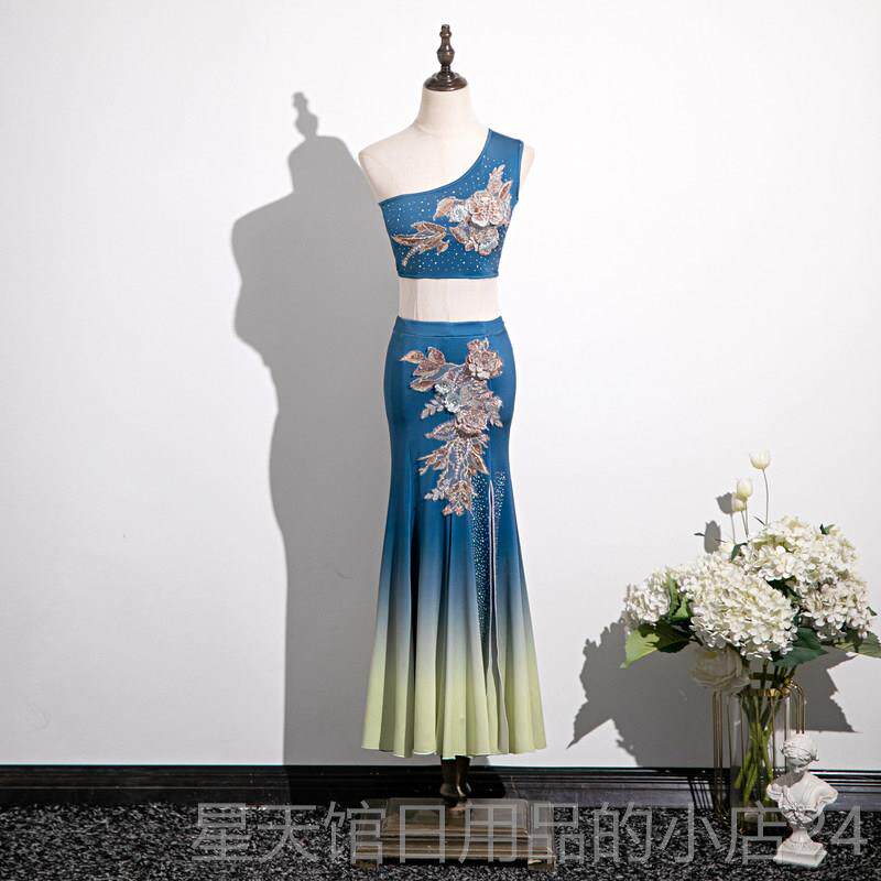 正品傣服装舞蹈儿童女傣族舞出剧服演女童独舞服饰鱼族尾裙古典舞