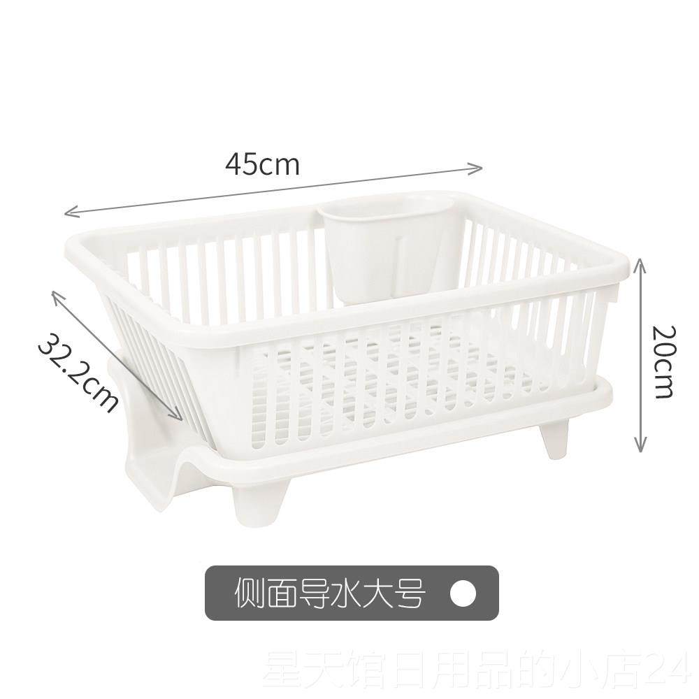 正品日本进口厨房单层大餐具沥水收纳架号碗架架带盖碗置碟架碗筷