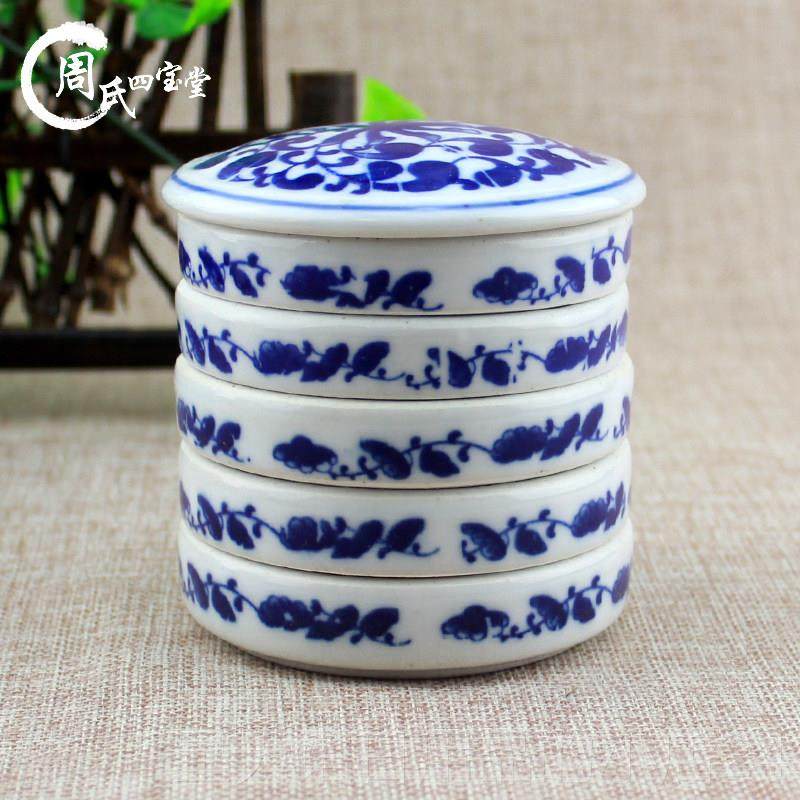 正品层陶瓷料碟青花小号多层丙五烯画颜料调色国盘带汁盖书法墨盒,文具电教/文化用品/商务用品,文房四宝,淘宝优惠券,粉丝福利购,淘宝优惠卷