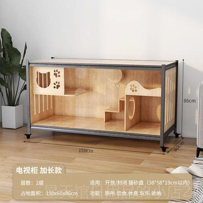 正品猫别墅实木豪华猫笼猫屋内家用玻璃小户型舍不占室地可移动猫