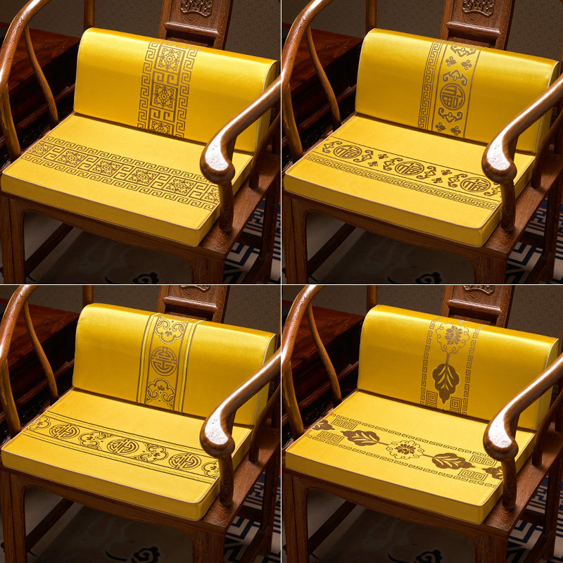 中式腰靠垫客厅沙发靠背办公室护腰靠背红木椅垫坐垫靠垫一体定制