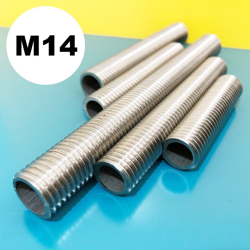 M14不锈钢螺管全牙丝杆吊杆空心304螺管穿线螺灯具配件细牙发光字