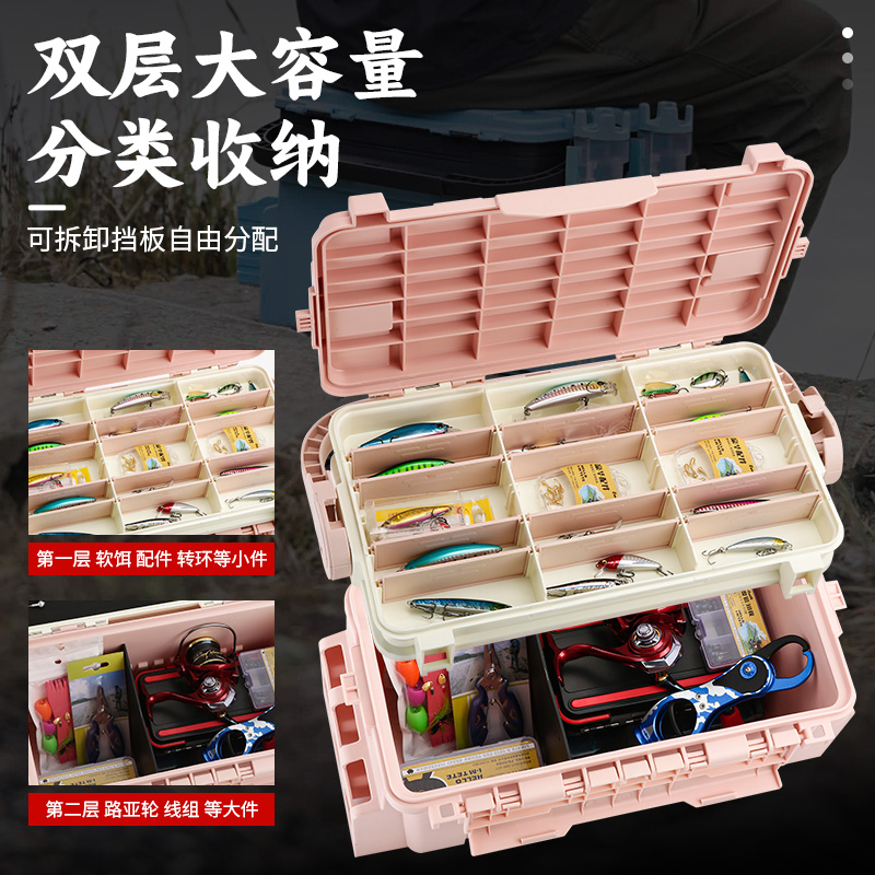 池刃路亚钓箱多功能可坐带杆插器配件小路亚箱新款海钓鱼箱饵箱