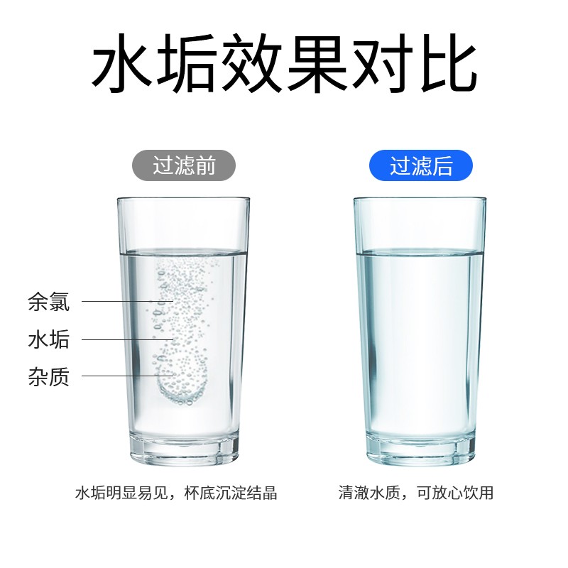 10寸超滤阻垢净水器GC通用滤芯除氯去味水碱平口烧结活性椰壳碳