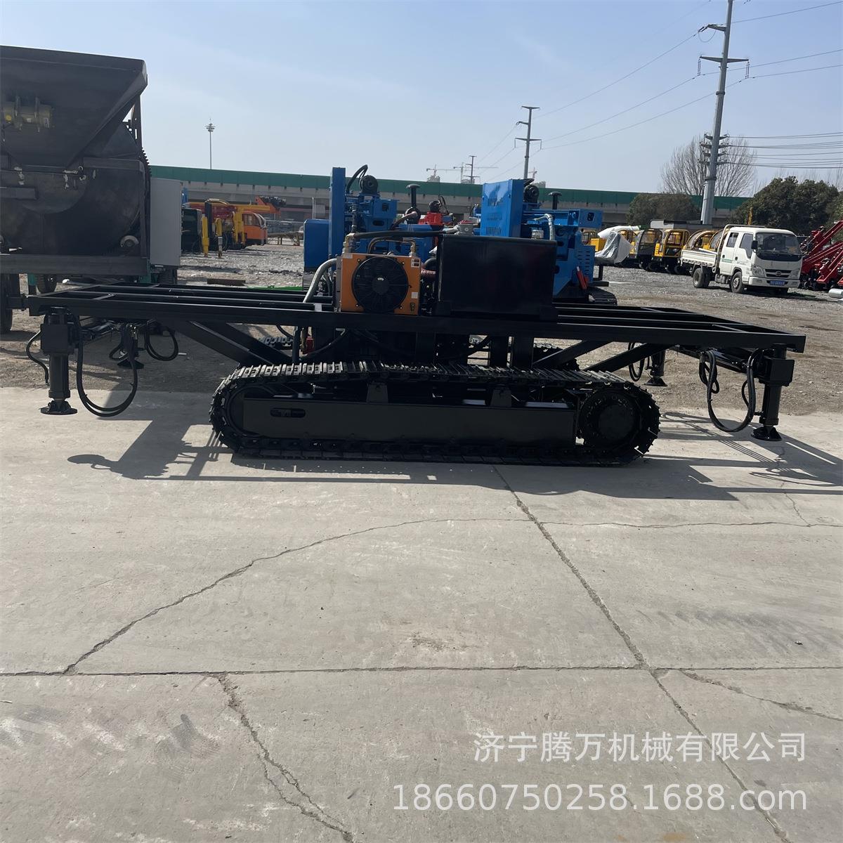 4105发动机液压站钢制履带底盘厂家滚筒筛改装使用设备液压腿