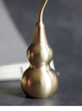 空心黄铜大葫芦小摆件家居办公室桌面手把件工艺品礼品古铜饰品