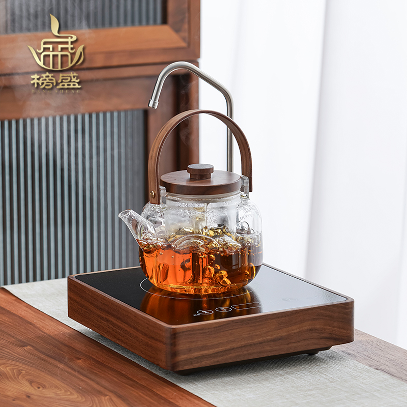 榜盛煮茶器全自动一体式上水小型电陶炉烧水壶耐热玻璃煮茶壶套装