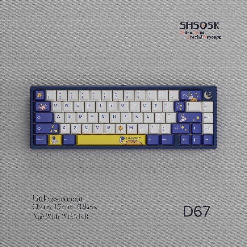 小小宇航员PBT热升华键帽原厂高度不透光适配1/8/8/87/98/100