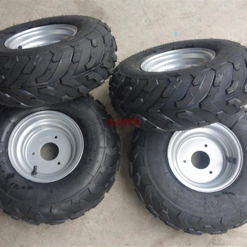 自制四轮卡丁车配件7寸轮胎沙滩车16X8-7寸真空轮胎托花轮毂