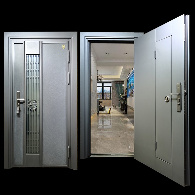 厦门铭盾层防盗钢制入户门镀锌板进户大门通风门中门家用烤漆门