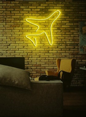 飞机irplne火车轮船造型Led霓虹灯卧室 教室 游戏室墙面装饰