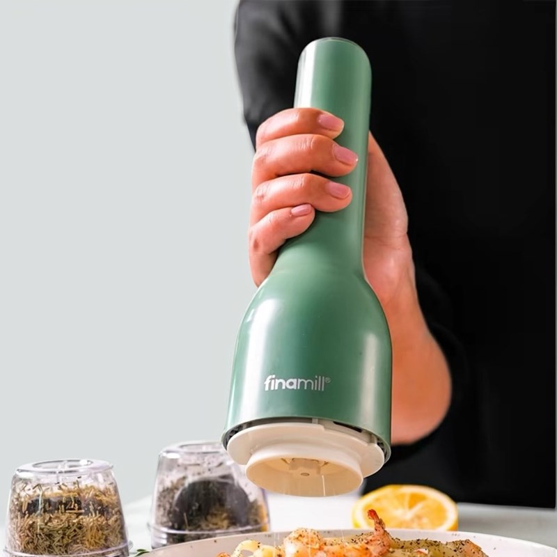 finmill电动研磨器家用全自动快卡式花椒香料海盐黑胡椒罐研磨瓶
