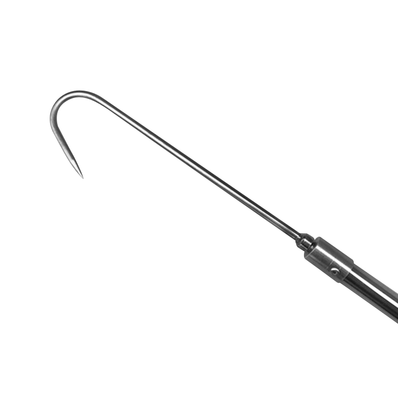 不锈钢伸缩取物长搭钩 J形金属水草钩子  3米米5米不锈钢伸缩式