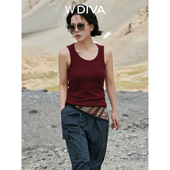 日本100羊毛百搭显瘦背心纯欲慵懒风女装 W.Diva 岩灰 53T182459