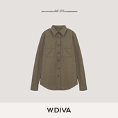 超细美丽诺羊毛高级衬衫 W.Diva 见面 老钱风松弛感3S254C920