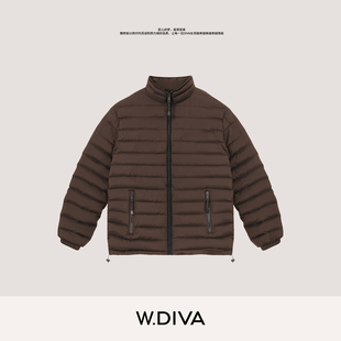 W.Diva【轻暖CP】男女同款90鹅绒收束调节排骨羽绒服54C213419