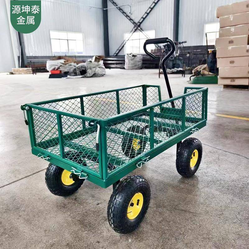 网车具0车网架护栏四轮手推车18工4搬A黑色铁护网仓库拉货运373拖