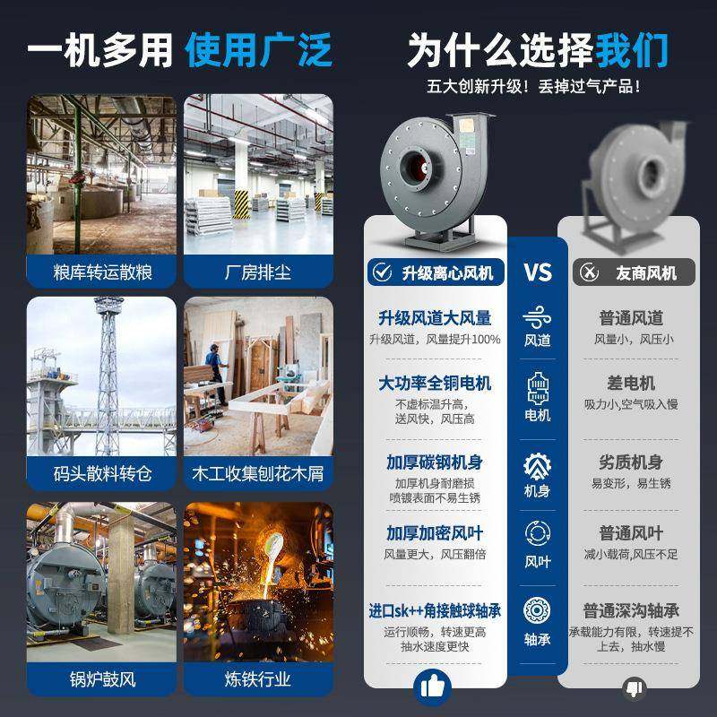 9-9高机8压风机离心1风机30V物料输送802吹膜鼓风工业除尘蜗牛引,基础建材,脚轮/万向轮,淘宝优惠券,粉丝福利购,淘宝优惠卷