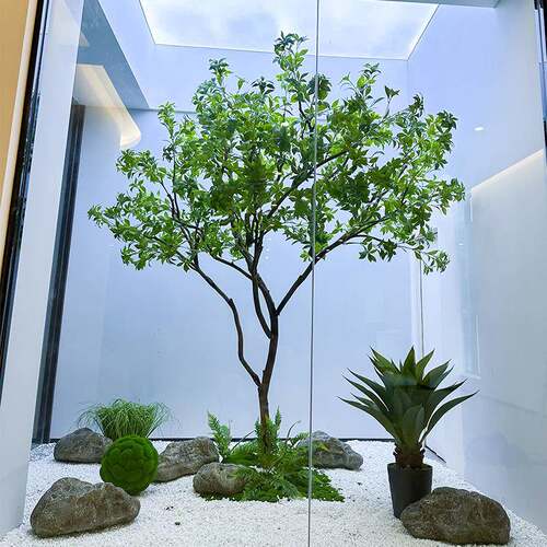 马醉仿约真内植物造景室装饰树仿仿真植物生绿木植大型假树简景观