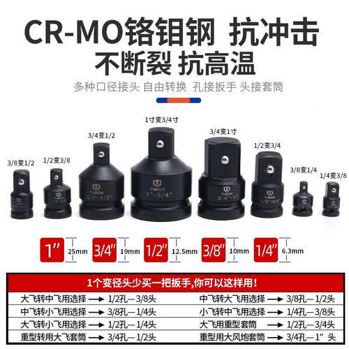 套筒变径变2方大变小/重型轻型1寸变34变1/变3/8大变变CVZ中飞变