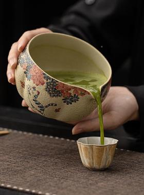 青花火石抹茶八件套古打YQ251030抹仿红茶点茶整套工粉具茶碗茶刷