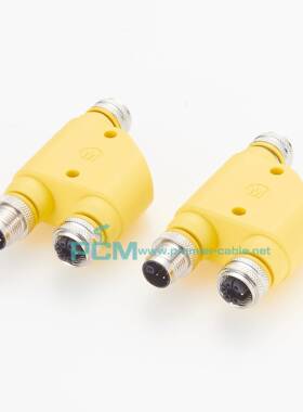 公M12编M码HTL型352694芯头接器转连接头工业以太网