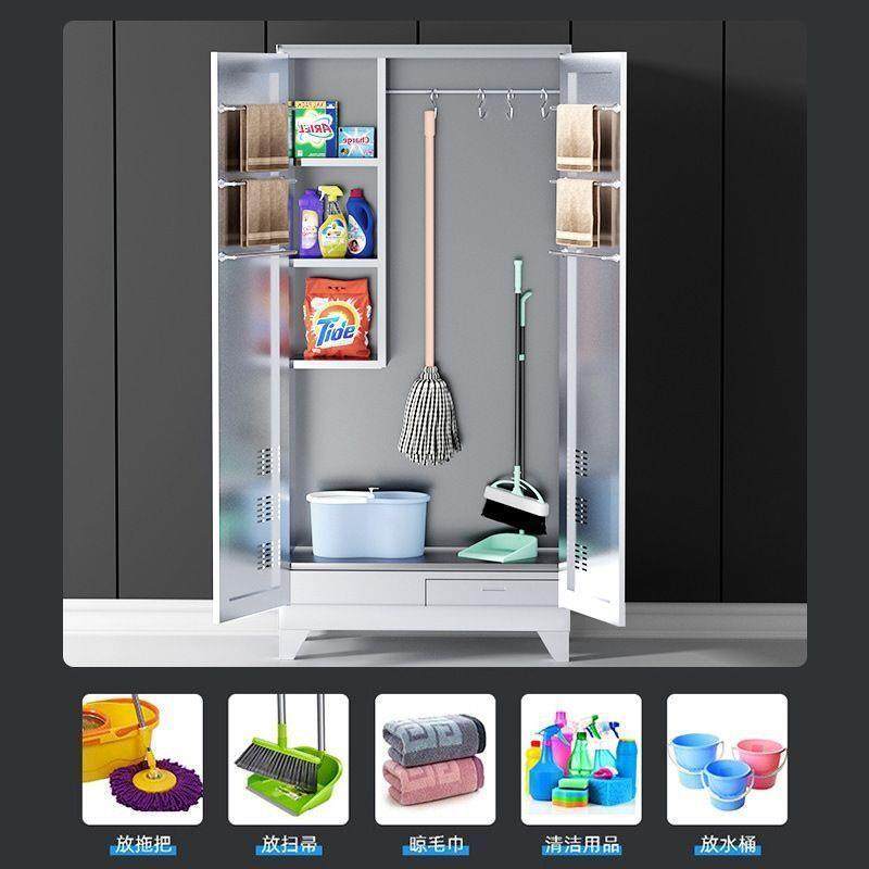 不钢锈清洁柜学校卫生柜保洁柜教室阳台把扫把工具NIN储物拖收纳,商业/办公家具,办公储物柜,淘宝优惠券,粉丝福利购,淘宝优惠卷