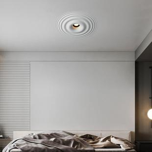 嵌入代式 394客膏厅灯水波纹石商灯现简约天花板无主灯创意用led筒