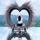 鸟巢藤编座椅景区网红婚打卡秋千躺道椅户外景观摄具WDJ拍庆摄影