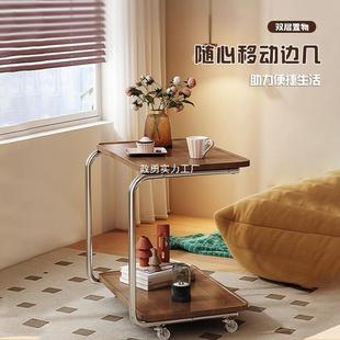 移动红小沙发边几边桌带轮架卧室床头770022置物现代简约客厅网迷