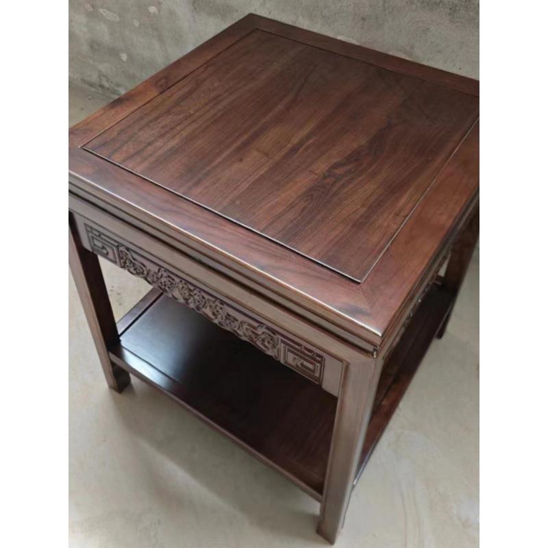 花梨色中式木茶几沙发边几角几茶小桌桌02-66实鱼缸方架奇石架子