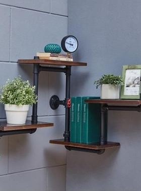 美式铁架艺水管水管置物家装用客厅面饰架创意73943一字隔板卧室