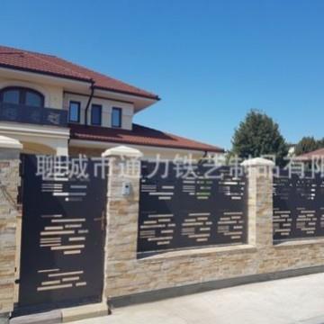 镀锌板切栏镂空围墙护栏防XXA护窗装别墅屏风隔断护任意造型割切
