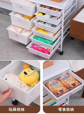 料理抽屉式收纳架厨PL006房客厅卧室钢置物架小推车不锈整架耐用