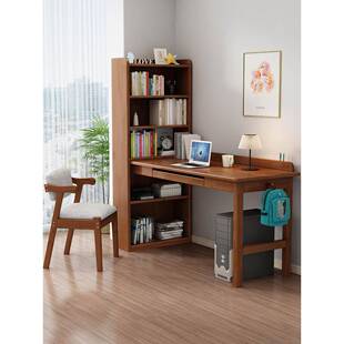 实木书桌书架家专用电脑室桌男女卧写台字初中学生用711学习桌