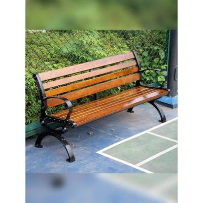 公园椅户木外防长椅休闲腐塑木外室长凳子条靠0176背排椅庭院铸铝