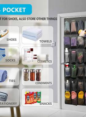 门悬收纳收件装24个透上,袋BEB气网袋,节省空间的悬挂储物架,衣柜