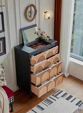 式202梳CMT5新款法复古实妆木梳台中古风化妆桌子卧室床边妆柜床