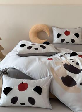 卡通40360兰精天丝恐维龙猫男孩女孩莱赛熊爽尔纤可爱夏季凉床上