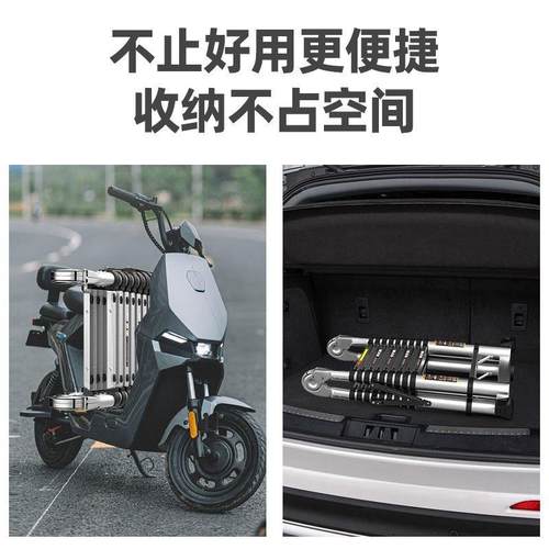 伸缩梯直梯加厚人升降折叠用防家晃工程梯行梯24810177走梯可竹节