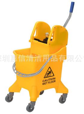 白云清洁单桶榨水512车柞轻便保水洁压家用拖挤水把下压式侧式拖