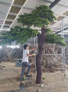 迎仿真树客松松绿植罗汉松假松树商场人20211118室内装饰造型美景