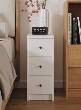 实木头白色床超窄夹缝床柜小型迷你可爱柜儿HFP童小柜定制15/20边