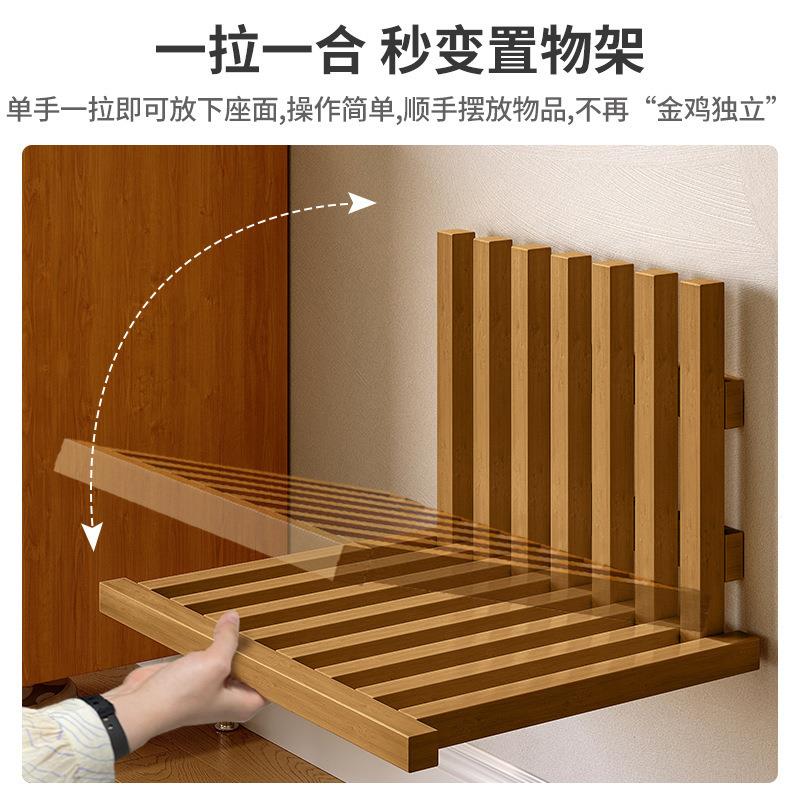 悬浮床头柜创家卧室意可折叠墙上用置物实架RBZ木床头柜